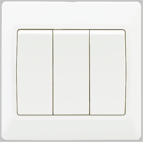 British flush type 3 gang 1 way wall switch with
